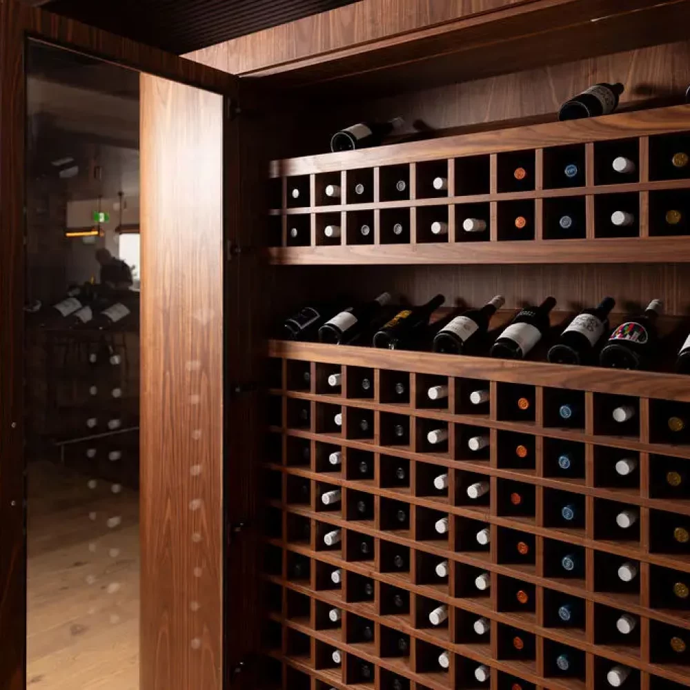 wine cellar at Peregrin Restaurant Merewether